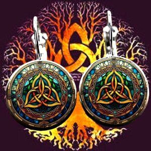 Celtic Knot Earrings Irish Dancing Girl Parade Trinity Symbol New Eternity Peace